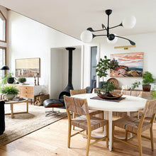 Load image into Gallery viewer, Victoria Chandelier in living room.
