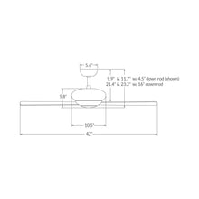 Load image into Gallery viewer, Altus 42-Inch Ceiling Fan - line drawing.
