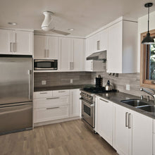 Load image into Gallery viewer, Altus 42-Inch Flush Mount Ceiling Fan in kitchen.
