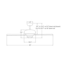 Load image into Gallery viewer, Altus 42-Inch LED Ceiling Fan - line drawing.
