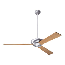 Load image into Gallery viewer, Altus 52-Inch Ceiling Fan in Brushed Aluminum/Maple.

