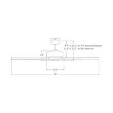 Load image into Gallery viewer, Altus 52-Inch Ceiling Fan - line drawing.
