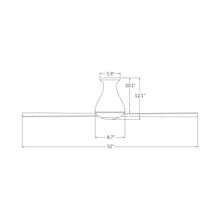 Load image into Gallery viewer, Altus 52-Inch Flush Mount Ceiling Fan - line drawing.
