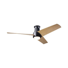 Load image into Gallery viewer, Ambit DC LED Flush Mount Ceiling Fan in Matte Black (Maple Blade).
