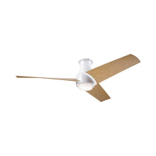 Load image into Gallery viewer, Ambit DC LED Flush Mount Ceiling Fan in Matte White (Maple Blade).
