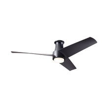 Load image into Gallery viewer, Ambit DC LED Flush Mount Ceiling Fan in Matte Black (Matte Black Blade).
