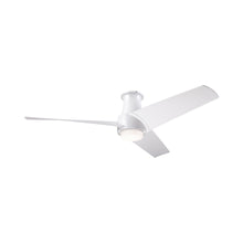 Load image into Gallery viewer, Ambit DC LED Flush Mount Ceiling Fan in Matte White (Matte White Blade).
