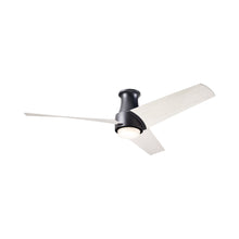 Load image into Gallery viewer, Ambit DC LED Flush Mount Ceiling Fan in Matte Black (Whitewash Blade).
