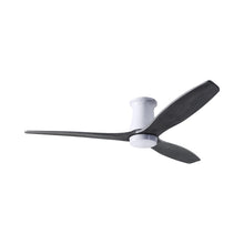 Load image into Gallery viewer, Arbor DC Flush Mount Ceiling Fan in Gloss White (Ebony Blade).
