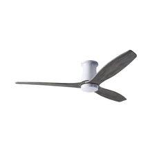 Load image into Gallery viewer, Arbor DC Flush Mount Ceiling Fan in Gloss White (Graywash Blade).
