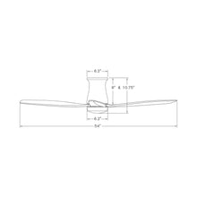 Load image into Gallery viewer, Arbor DC Flush Mount Ceiling Fan - line drawing.
