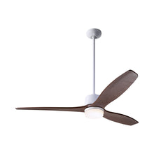 Load image into Gallery viewer, Arbor DC LED Ceiling Fan in Gloss White (Mahogany Blade).

