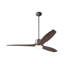 Load image into Gallery viewer, Arbor DC LED Ceiling Fan in Graphite (Mahogany Blade).
