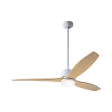 Load image into Gallery viewer, Arbor DC LED Ceiling Fan in Gloss White (Maple Blade).
