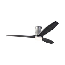 Load image into Gallery viewer, Arbor DC LED Flush Mount Ceiling Fan in Graphite (Ebony Blade).
