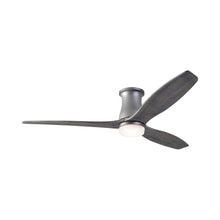Load image into Gallery viewer, Arbor DC LED Flush Mount Ceiling Fan in Graphite (Graywash Blade).
