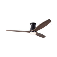 Load image into Gallery viewer, Arbor DC LED Flush Mount Ceiling Fan in Dark Bronze (Mahogany Blade).
