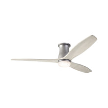 Load image into Gallery viewer, Arbor DC LED Flush Mount Ceiling Fan in Graphite (Whitewash Blade).
