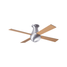 Load image into Gallery viewer, Ball 42-Inch Flush Mount Ceiling Fan in Brushed Aluminum/Maple (Non-LED).
