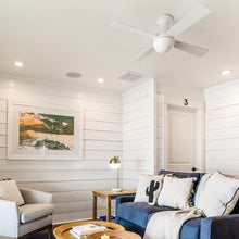 Load image into Gallery viewer, Ball 42-Inch Flush Mount Ceiling Fan in living room.
