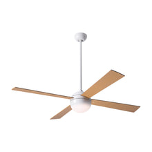 Load image into Gallery viewer, Ball 52-Inch Ceiling Fan in Gloss White/Maple (LED).
