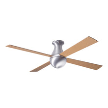 Load image into Gallery viewer, Ball 52-Inch Flush Mount Ceiling Fan in Brushed Aluminum/Maple (Non-LED).
