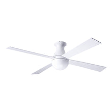 Load image into Gallery viewer, Ball 52-Inch Flush Mount Ceiling Fan in Gloss White/White (Non-LED).
