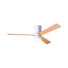 Load image into Gallery viewer, Cirrus DC Flush Mount Ceiling Fan in Gloss White (Maple).

