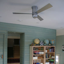 Load image into Gallery viewer, Cirrus DC Flush Mount Ceiling Fan in living room.
