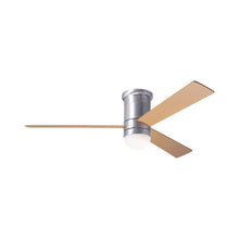 Load image into Gallery viewer, Cirrus DC LED Flush Mount Ceiling Fan in Brushed Aluminum (Maple).

