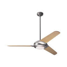 Load image into Gallery viewer, Flow LED Ceiling Fan in Matte Nickel (Bamboo).
