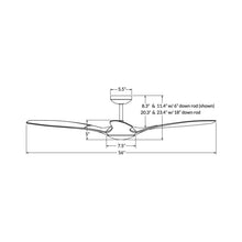 Load image into Gallery viewer, IC/Brisa DC Ceiling Fan - line drawing.
