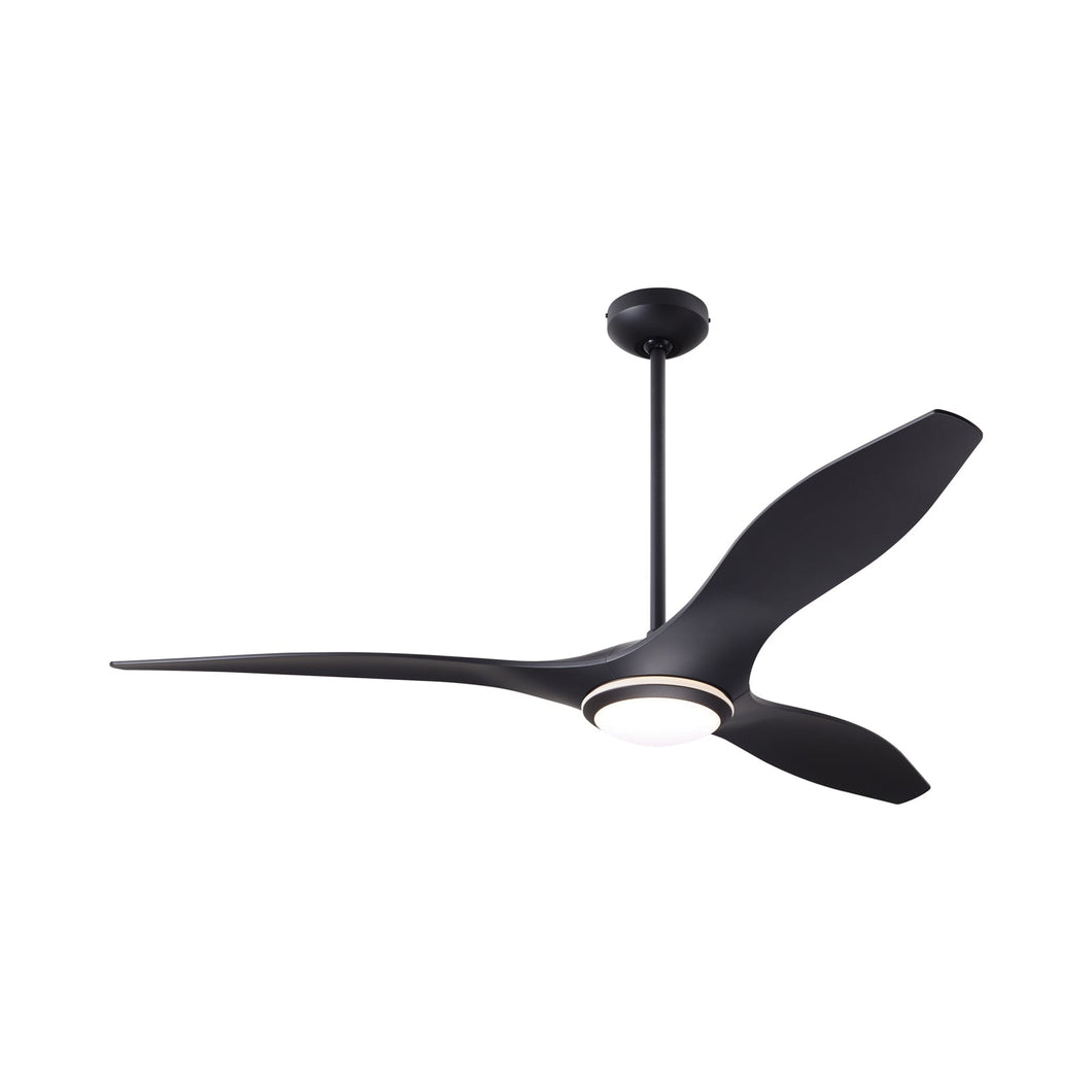 IC/Brisa DC LED Ceiling Fan in Matte Black/Matte Black.