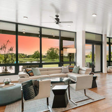 Load image into Gallery viewer, Industry DC Ceiling Fan in living room.
