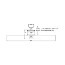 Load image into Gallery viewer, Industry DC Ceiling Fan - line drawing.
