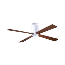 Load image into Gallery viewer, Lapa Flush Mount Ceiling Fan in Gloss White/Mahogany.

