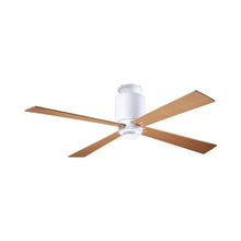 Load image into Gallery viewer, Lapa Flush Mount Ceiling Fan in Gloss White/Maple.
