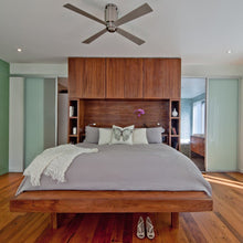Load image into Gallery viewer, Lapa Flush Mount Ceiling Fan in bed room.
