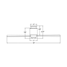 Load image into Gallery viewer, Lapa Flush Mount Ceiling Fan - line drawing.
