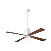 Load image into Gallery viewer, Lapa LED Ceiling Fan in Gloss White/Mahogany.
