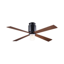 Load image into Gallery viewer, Lapa LED Flush Mount Ceiling Fan in Dark Bronze/Mahogany.
