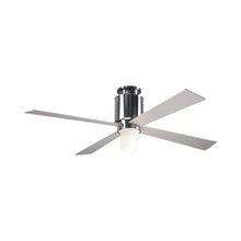 Load image into Gallery viewer, Lapa LED Flush Mount Ceiling Fan in Bright Nickel/Nickel.
