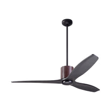 Load image into Gallery viewer, LeatherLuxe DC Ceiling Fan in Dark Bronze/Chocolate Leather/Ebony.
