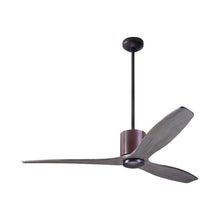 Load image into Gallery viewer, LeatherLuxe DC Ceiling Fan in Dark Bronze/Chocolate Leather/Graywash.
