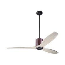 Load image into Gallery viewer, LeatherLuxe DC Ceiling Fan in Dark Bronze/Chocolate Leather/Whitewash.
