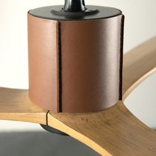 Load image into Gallery viewer, LeatherLuxe DC Ceiling Fan in Detail.
