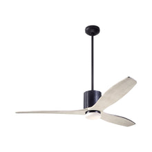 Load image into Gallery viewer, LeatherLuxe DC LED Ceiling Fan in Dark Bronze/Black Leather/Whitewash.
