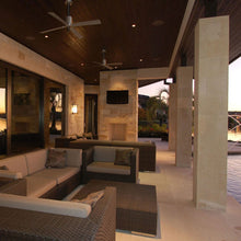 Load image into Gallery viewer, Pensi DC Ceiling Fan in living room.

