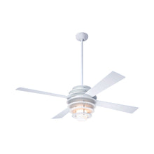 Load image into Gallery viewer, Stella LED Ceiling Fan in White/Gloss White/White.
