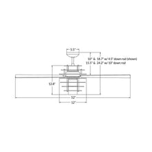 Load image into Gallery viewer, Stella LED Ceiling Fan - line drawing.
